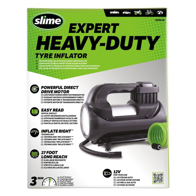 Slime Expert Hochleistungs-12-V-Digital-Reifenfüllkompressor