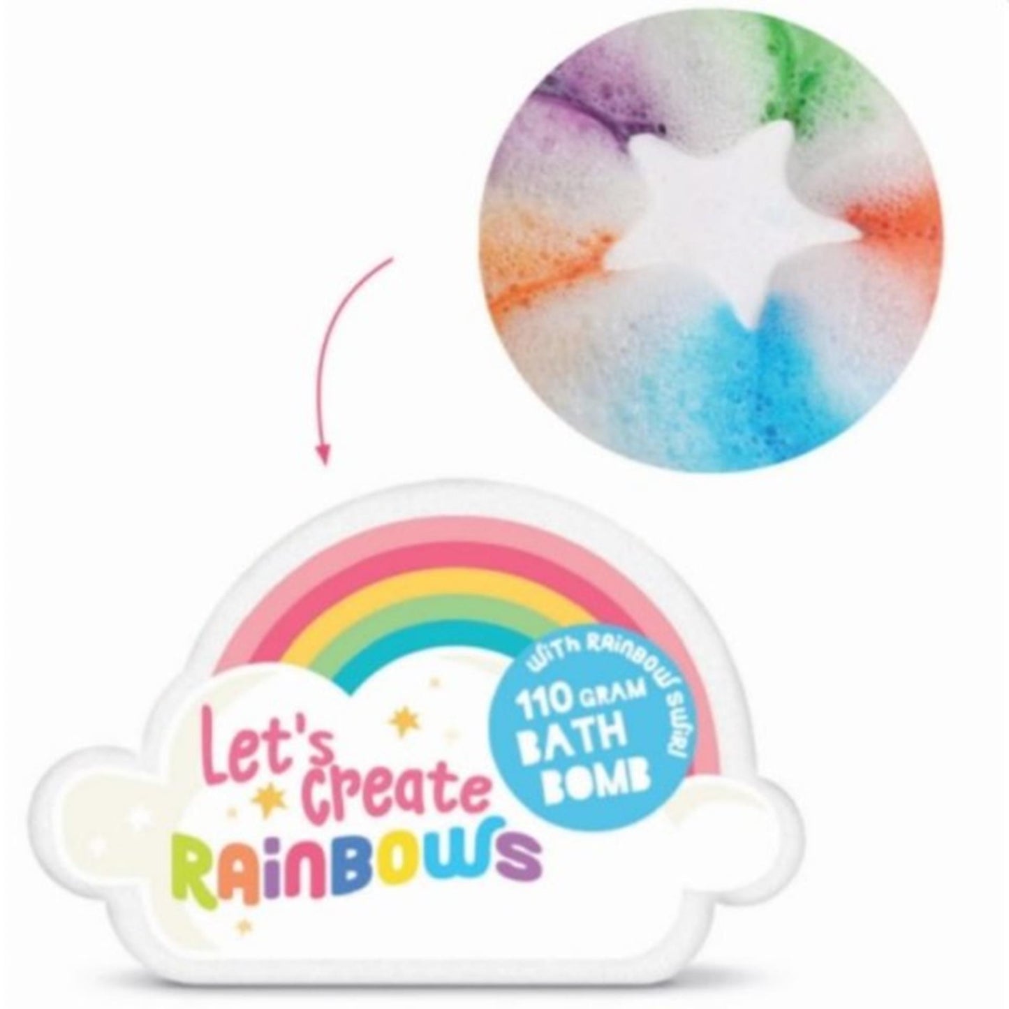 Bath Bruisball Cloud mit Regenbogenfarben