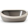 Savic Kattenbak Happy Planet Gizmo mit Rand Mocca warm warm grau