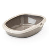 Savic Kattenbak Happy Planet Gizmo mit Rand Mocca warm warm grau