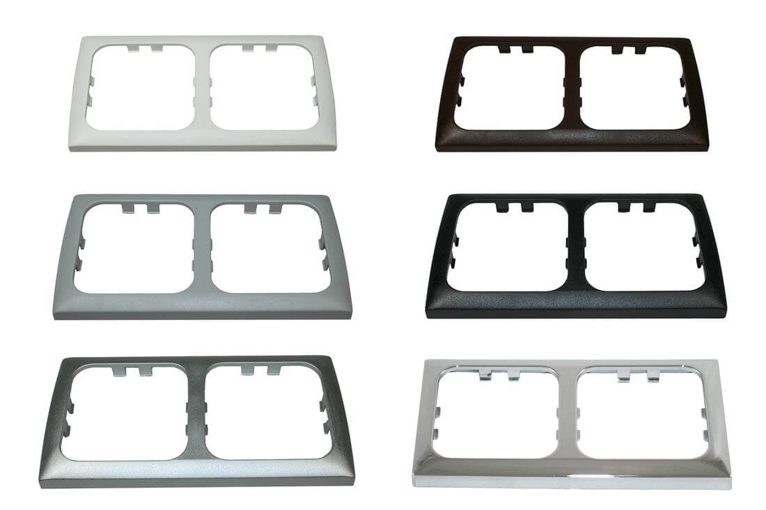 Opal-Abdeckrahmen 2-fach grau