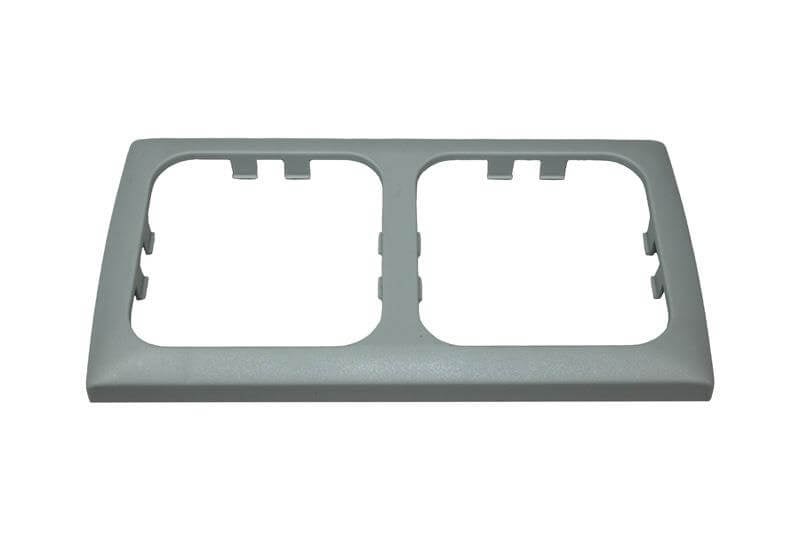 Opal-Abdeckrahmen 2-fach grau - verpackt