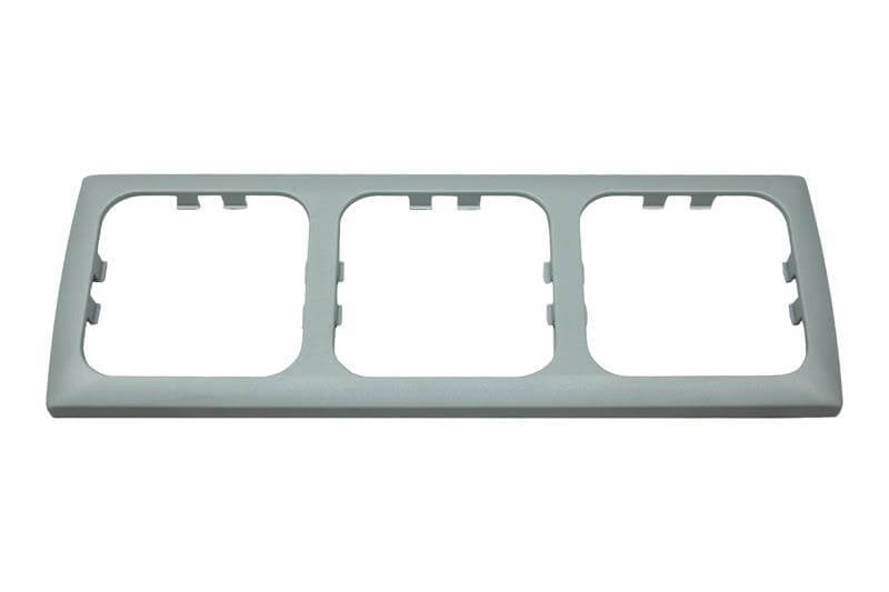 Opal-Abdeckrahmen 3-fach grau