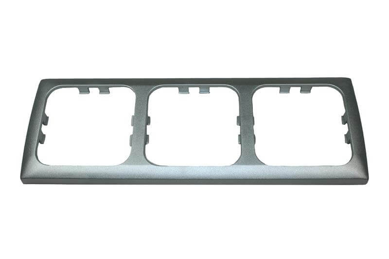 Opal-Abdeckrahmen 3-fach silber - verpackt