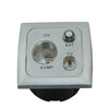 C-Line 12-Volt-Steckdose mit Antenne und Satellitenanschluss mit opalgrauem Abdeckrahmen