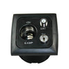 C-Line 12-Volt-Steckdose mit Antenne und Satellitenanschluss mit schwarzem Opal-Abdeckrahmen