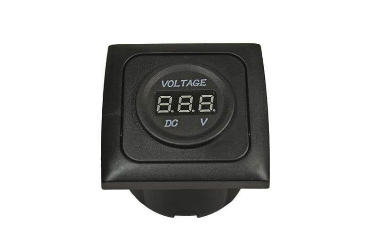 C-Line Voltmeter Camper und Caravan mit opalem Abdeckrahmen schwarz - ohne Verkaufsverpackung