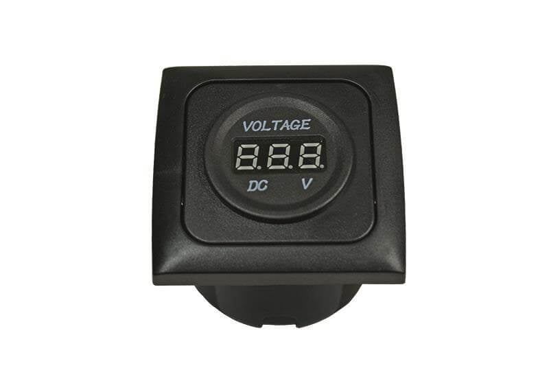 C-Line Voltmeter Wohnmobil und Caravan mit opalem Abdeckrahmen schwarz