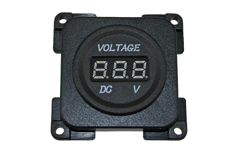 C-line Voltmeter Wohnmobil und Wohnwagen schwarz