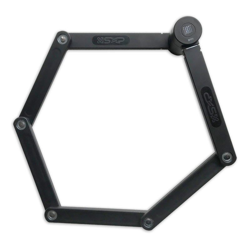 SXP Art 2 Faltschloss - Hartstahl, flexibel, 80 cm, Fahrradsicherheit, schwarz