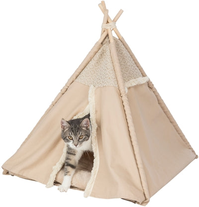 Trixie -Katzenkorb Tipi Boho Beige