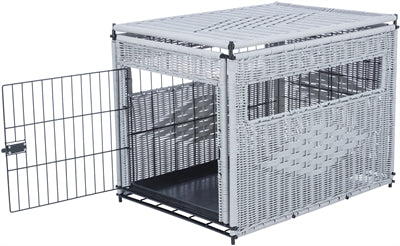 Trixie Trixie Homekennel Polyrotan Hellgrau