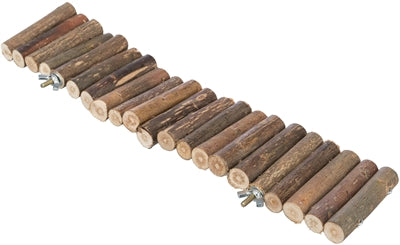 Trixie Suspensionsbrücke mit Schraubenhalterrinde Holz für Mäuse natürlich