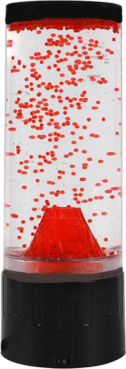 Itotal Lavalampe rund 10,5 x 30 cm rot