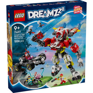 Lego Lego Dreamzzz 71497 Coopers Tijgermecha und Zero's Hot Rod Auto