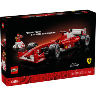 Lego-Ikonen 11375 Ferrari F2004 und Michael Schumacher
