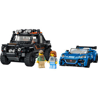 Lego Speed Champions Jaguar Project 7 und Land Rover Defender Autobausatz für Kinder 77264