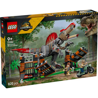 Lego Jurassic World Spinosaurus Escape Dinosaurierspielzeug für Kinder 77982