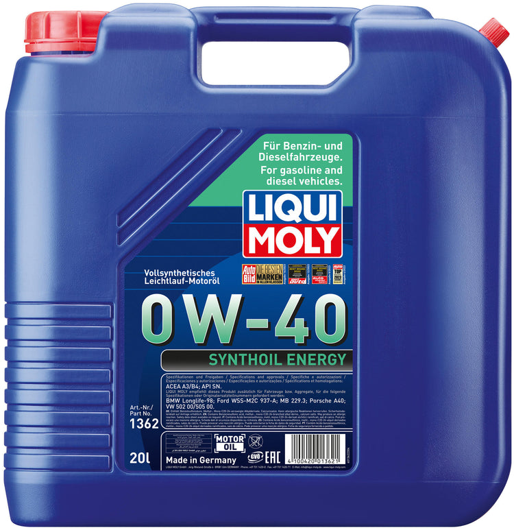Liqui Moly Motorel Synthoil Energy LM 0W-40 20 Liter