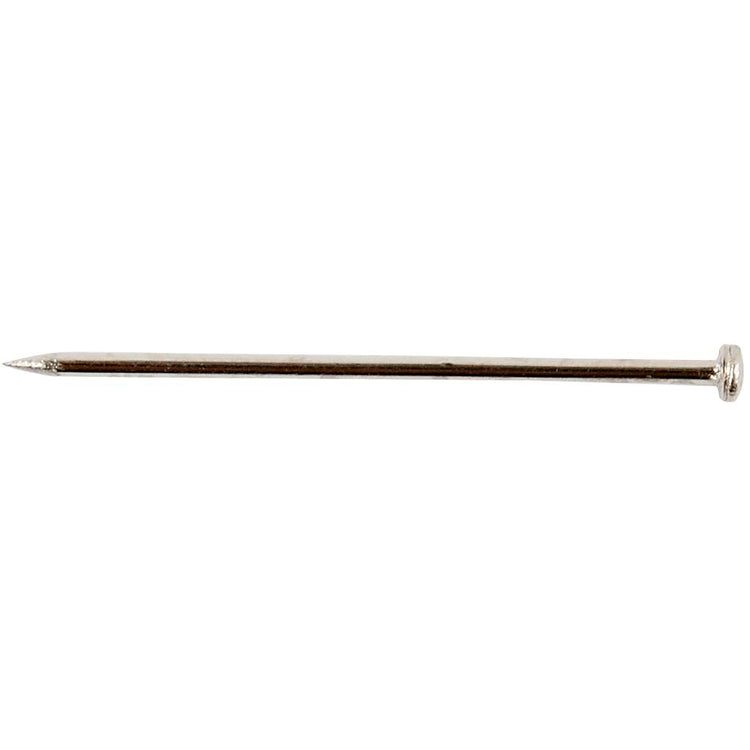 Kopfnadeln der Firma Creativ, L: 18 mm, Stärke 0,6 mm, ca. 10000 Stück, Silber, 500 g 1 Karton