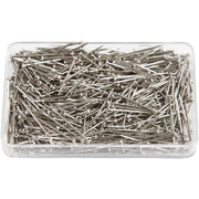 Kopfnadeln der Firma Creativ, L: 16 mm, Stärke 0,65 mm, ca. 500 Stück, Silber, 35 g 1 Box - afbeelding 1