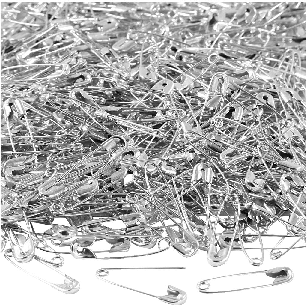 Creativ Company Sicherheitsnadeln, L: 22 mm, Stärke 0,6 mm, Silber, 500 Stück 1 Box