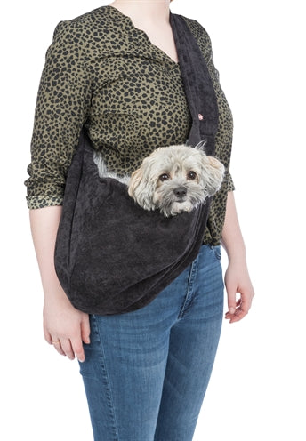 Trixie Hundetasche Bauchträger weich schwarz grau