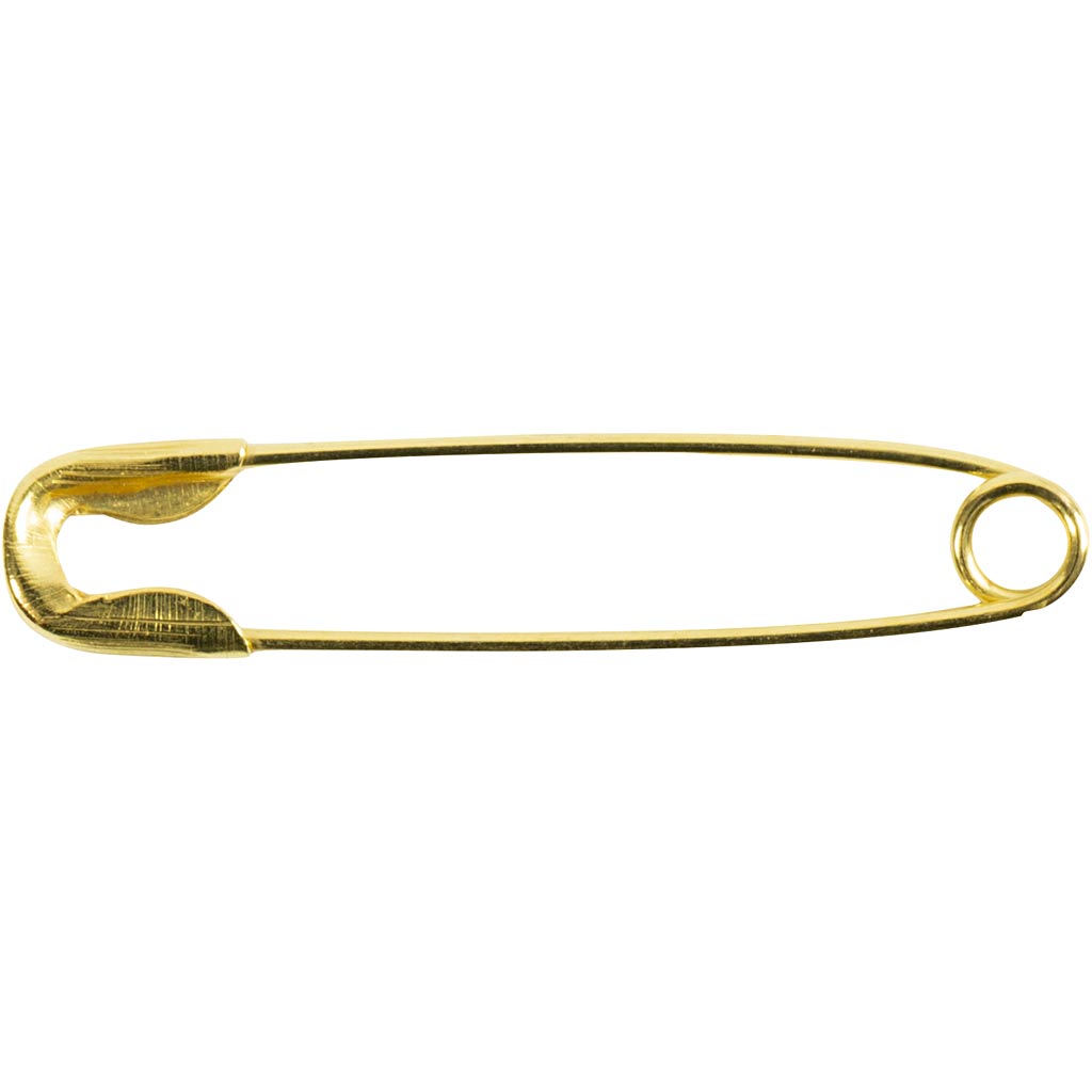 Creativ Company Sicherheitsnadeln, L: 22 mm, Stärke 0,6 mm, Gold, 500 Stück 1 Box