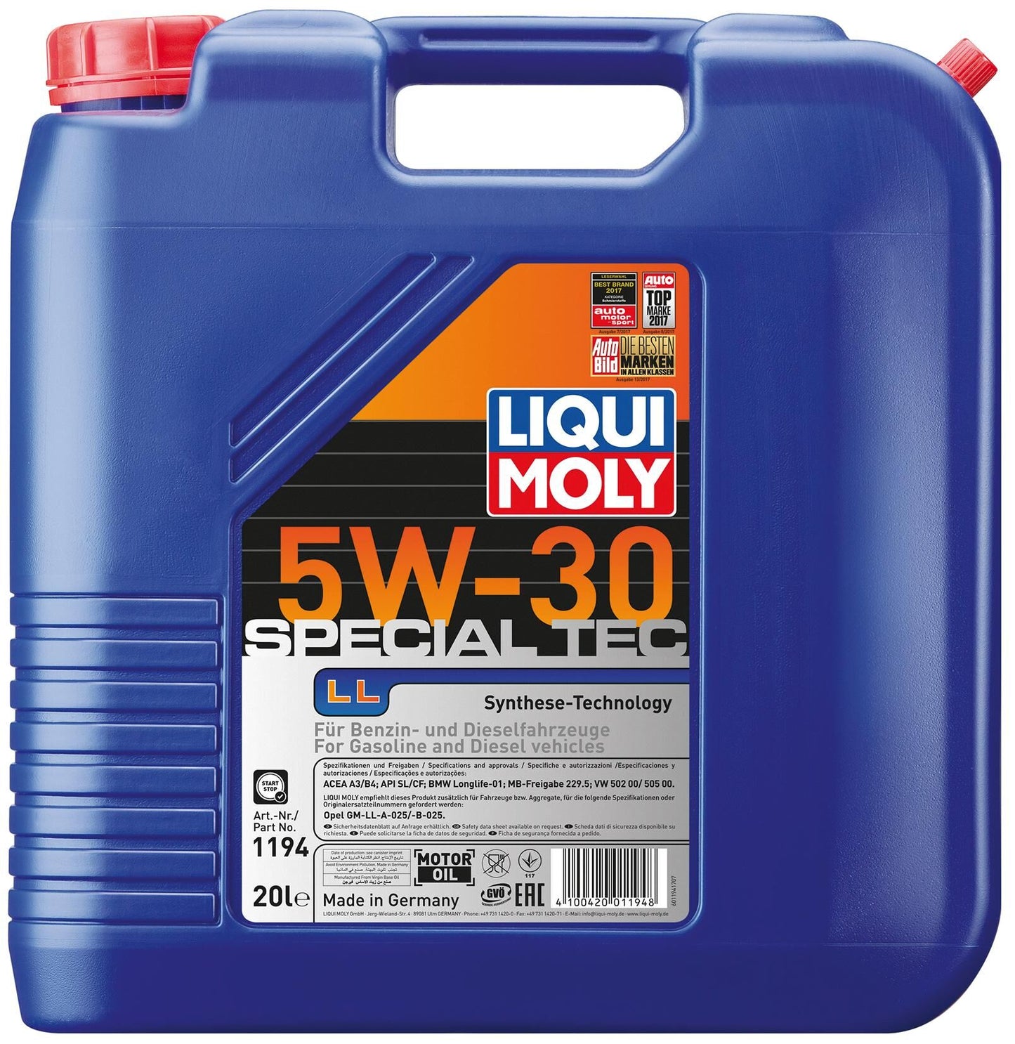 Liqui Moly Special TEC LL 5W-30 20L Motoroiloil