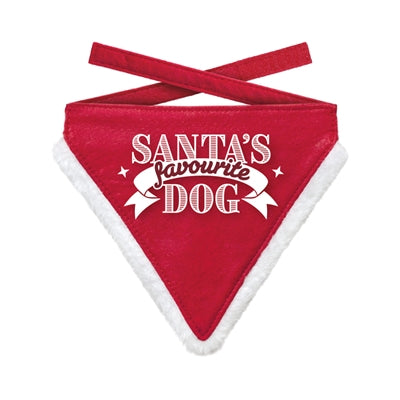 Viele Geschenke Weihnachten Bandana Santa Lieblingshund rot