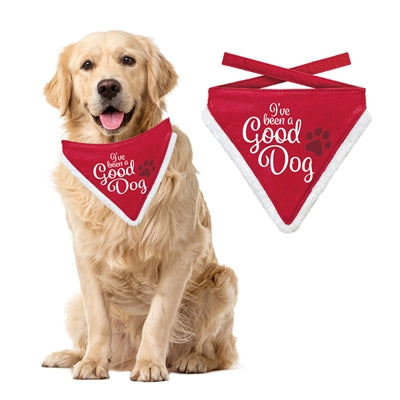 Viele Geschenke Weihnachten Bandana Good Dog rot