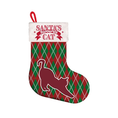 Viele Geschenke Weihnachten Socken Santa Lieblings -Katzenfenster grün rot weiß