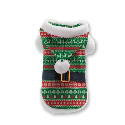 Viel Geschenke Weihnachtshundejacke gestreiftes Druck rotes Grün