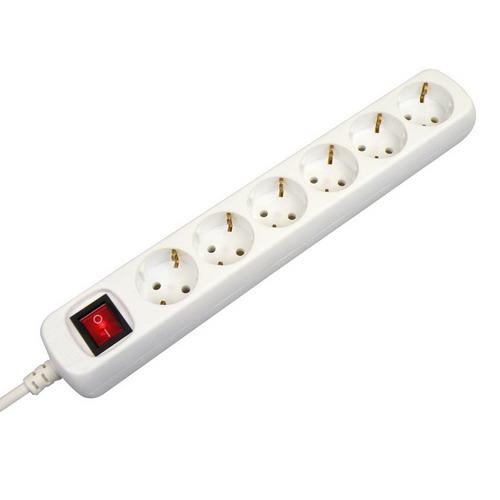 Tischsteckdose 6-fach + r a mit Schalter 1,5 m Kabel
