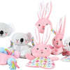 Zolux Welpe Tiny Plüsch Kaninchen mit Seilrosa