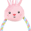 Zolux Welpe Tiny Plüsch Kaninchen mit Seilrosa