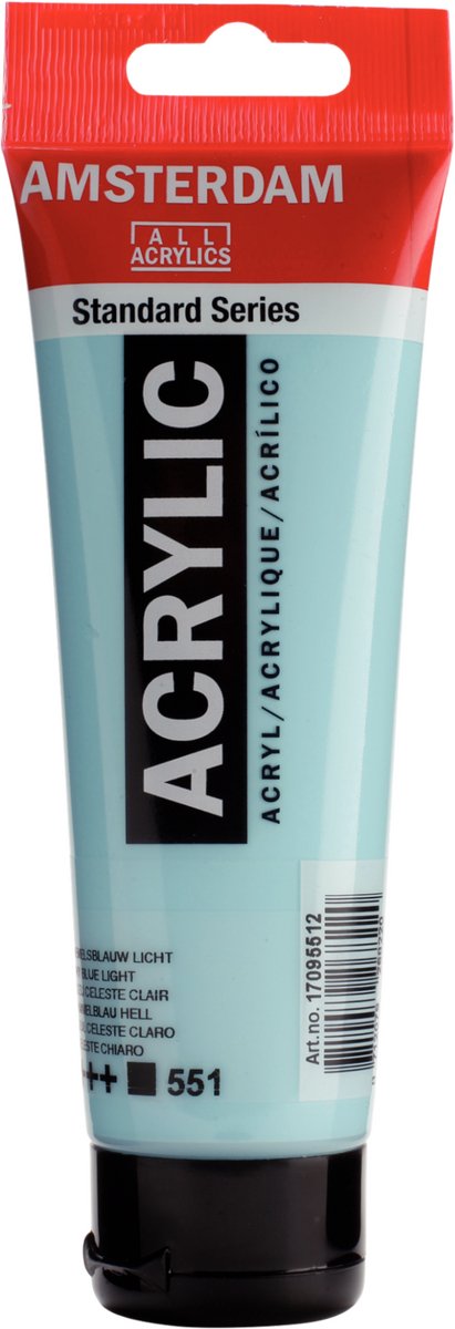 Acrylfarbe der Amsterdam Standard-Serie, Tube 120 ml, Himmelblau hell 551