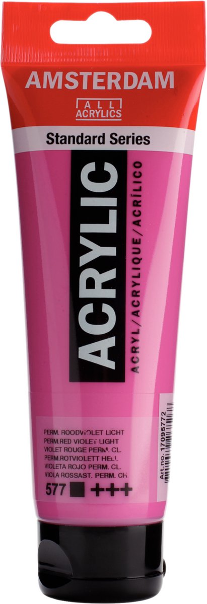 Acrylfarbe der Amsterdam Standard-Serie, Tube 120 ml, permanent rot-violett hell 577