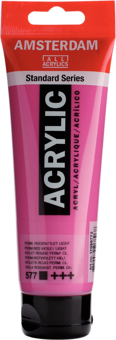 Acrylfarbe der Amsterdam Standard-Serie, Tube 120 ml, permanent rot-violett hell 577