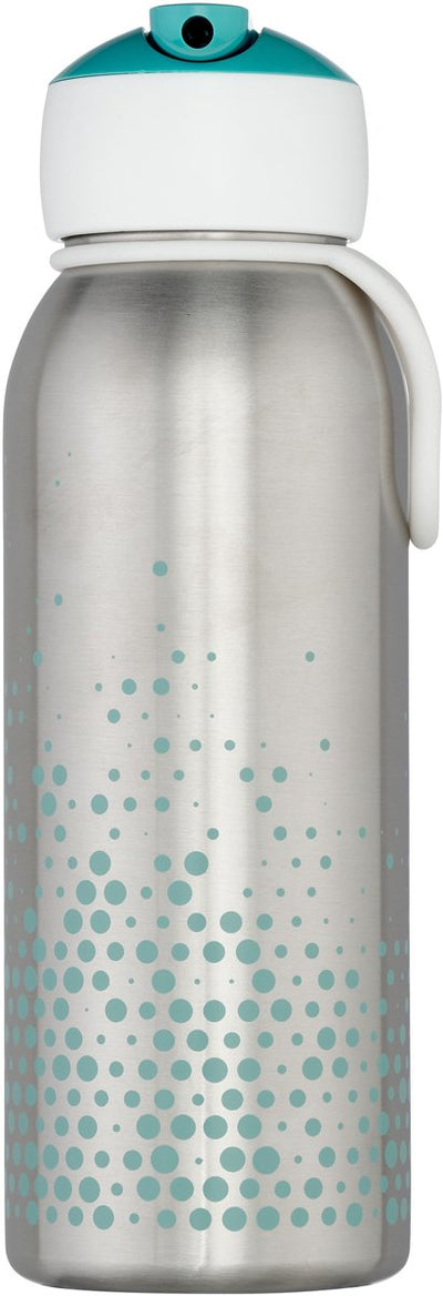 Mepal Isolierflasche Flip-Up Campus – 350 ml – 12 Stunden kalt 4 Stunden heiß – Trinkflasche mit Strohhalm für Kinder – Türkis