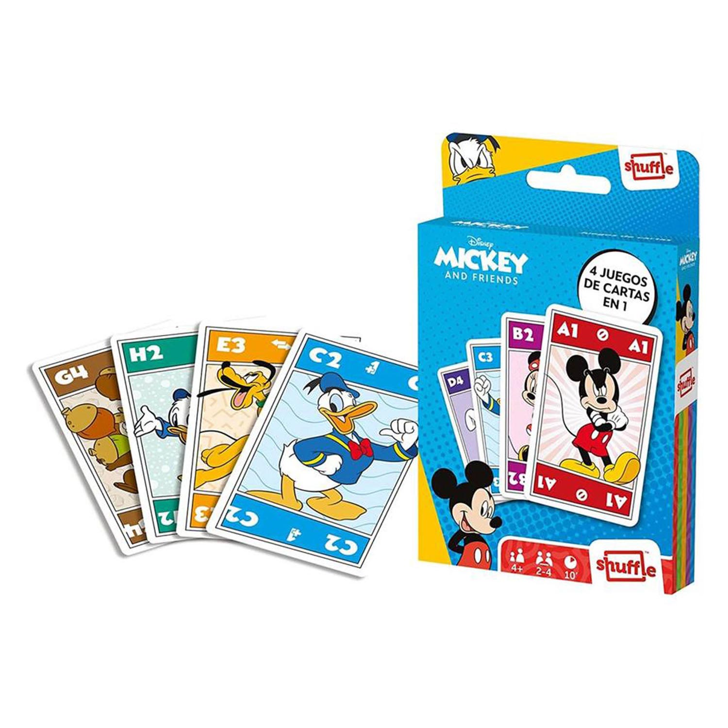 Disney Shuffle Kartenspiel 4in1 Mickey Friends
