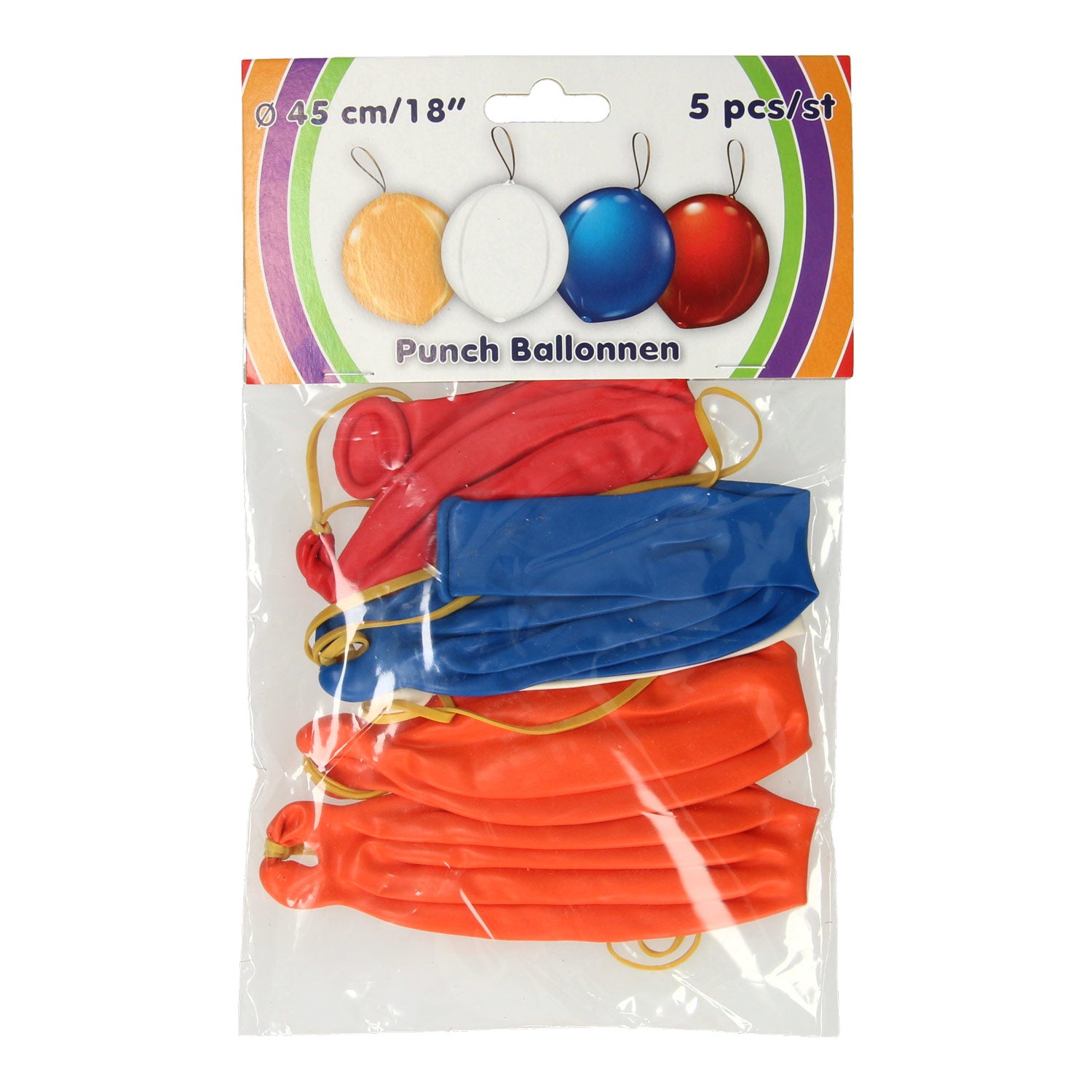 Punchballons 45 cm, 5st.