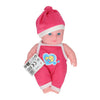 Babypuppe mit Herzstrampler und Mütze