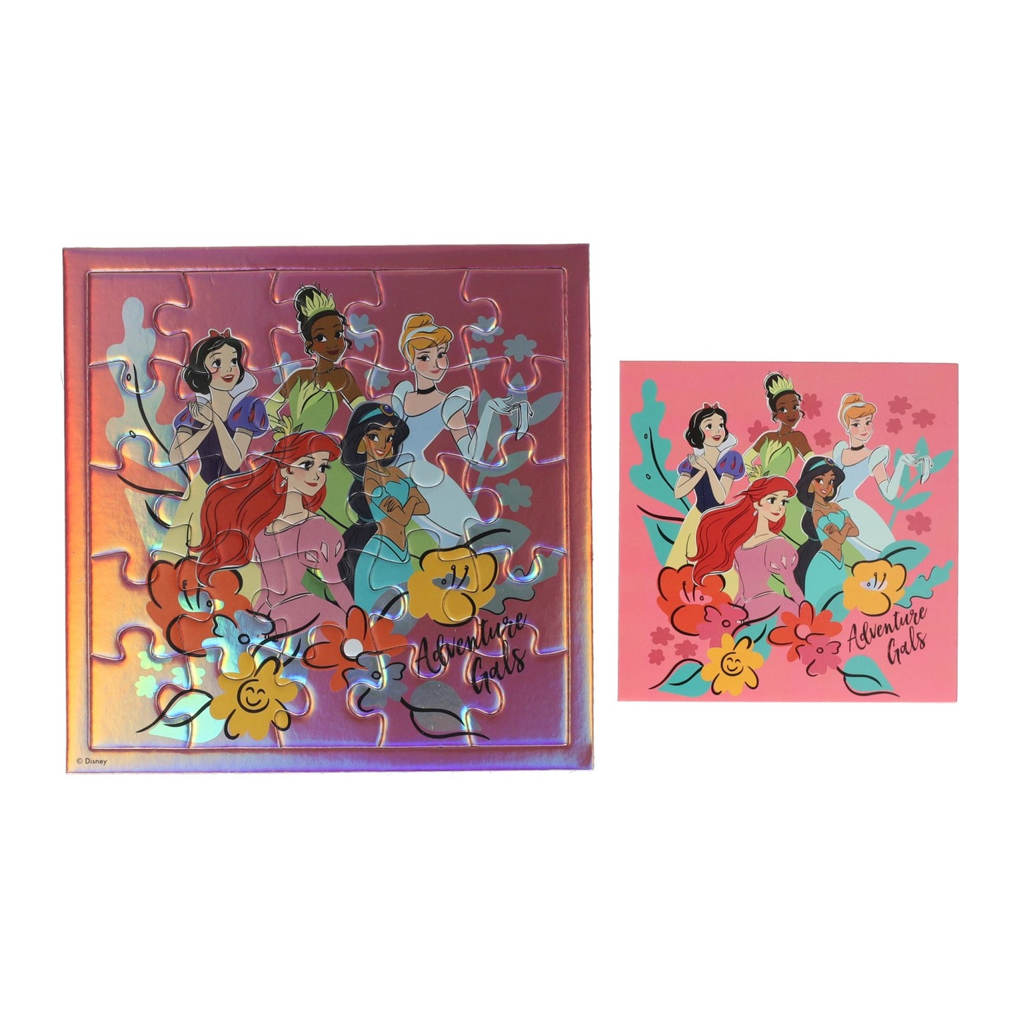Disney-Puzzlekarte, Prinzessinnenkarte und Umschlag