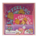 Paw Patrol Puzzlekarte, rosa Karte und Umschlag - afbeelding 1