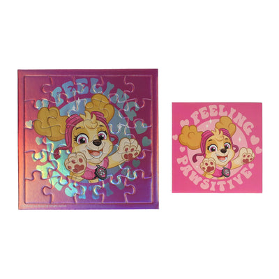 Paw Patrol Puzzlekarte, rosa Karte und Umschlag