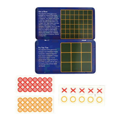 Einführung in das magnetische Reisespiel in einer Reihe: Tic, Tac, Toe 4 in einer Reihe