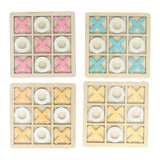 Tic-Tac-Toe-Spiel aus Holz – 14 x 14 cm - afbeelding 1