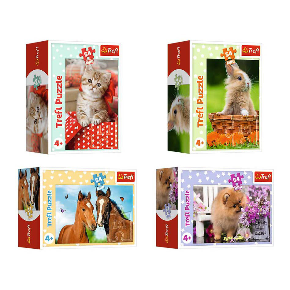 Minipuzzle schöne Tiere - 54 Teile.