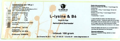 Die grüne OS L-Lysin B6 Hundekatze